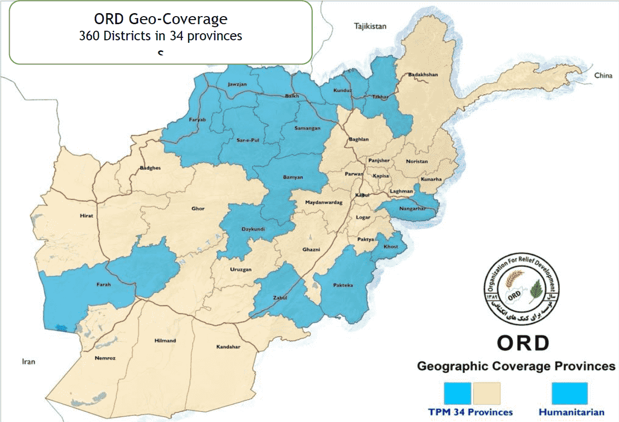 ORD Geo-Coverage Map of Afghanistan